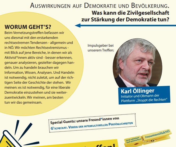 Plakat Vernetzungstreffen 10.5.2025