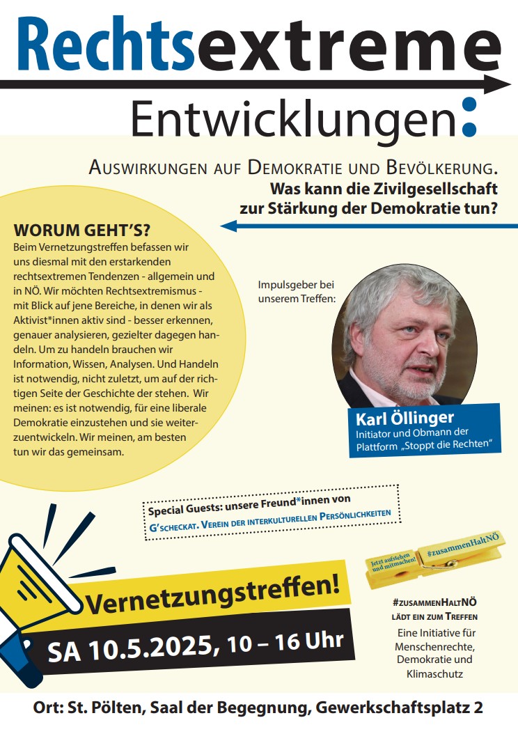 Plakat Vernetzungstreffen 10.5.2025